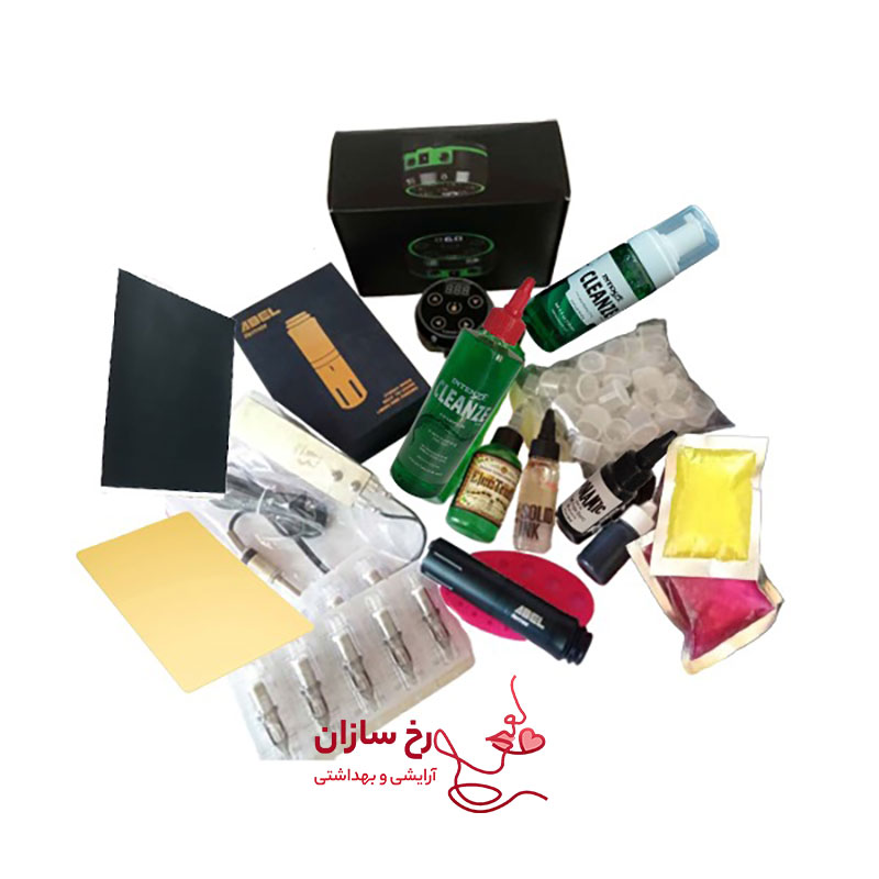 image پک کامل دستگاه تتو آبل آرمور اصل با ترانس LED