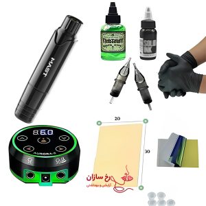 پک کامل دستگاه تاتو بدن پن مست P10
